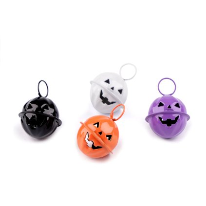 Rolnička dýně halloween Ø24 mm s kroužkem