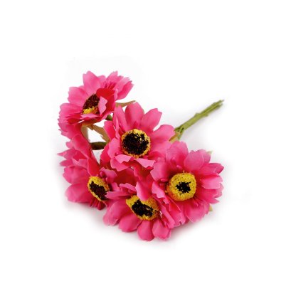 Umělý květ na drátku (Varianta 1 bílá, Balení 6 ks)