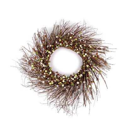 Jarní / podzimní věnec Ø50 cm (Varianta 1 růžová sv., Balení 1 ks)