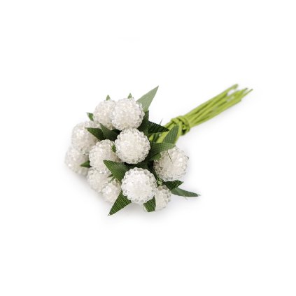 Umělé bobule v ledu, na drátku (Varianta 2 růžová, Balení 1 svaz.)