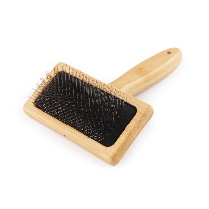 Rozčesávací kartáč / hřeben na macrame dřevěný 5,5x10,5 cm (Varianta přírodní, Balení 1 ks)