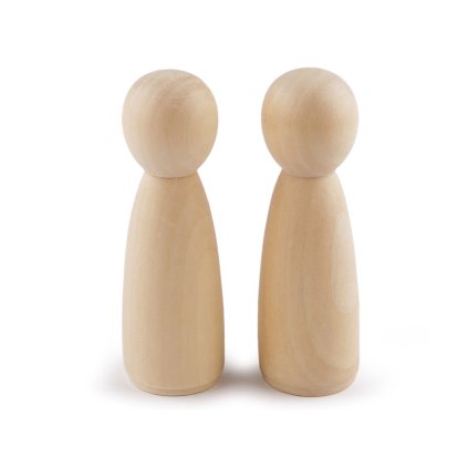 Dřevěná figurka k dotvoření 39x120 mm (Varianta přírodní sv., Balení 10 ks)