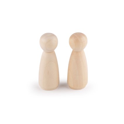 Dřevěná figurka k dotvoření 25x67 mm (Varianta přírodní sv., Balení 10 ks)
