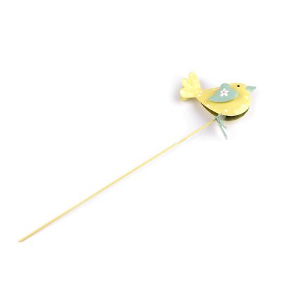 Kovový zápich ptáček oboustranný (Varianta žlutá světlá, Balení 1 ks)