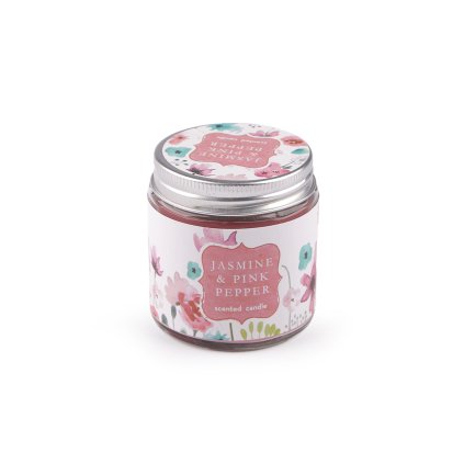Vonná svíčka ve skle 70 g (Varianta 1 (Jasmine & pepper) růžová, Balení 1 ks)