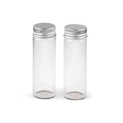 Skleněná lahvička se šroubovacím víčkem 30x90 mm (Varianta transparent, Balení 9 ks)