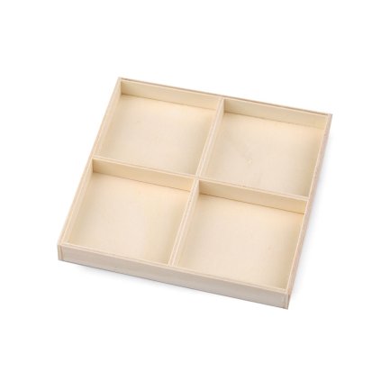 Dřevěný box / organizér (Varianta přírodní sv., Balení 1 ks)