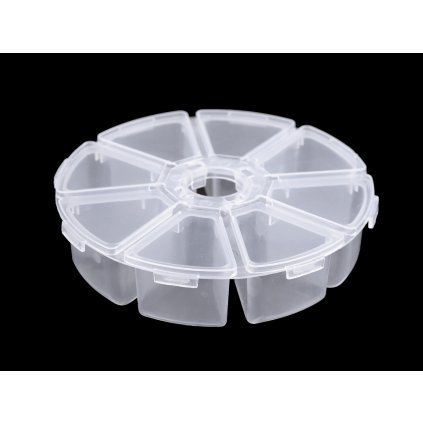 Plastový box / zásobník Ø10 cm (Varianta 1 transparent, Balení 1 ks)
