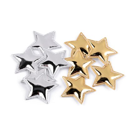 Vánoční hvězda 3D Ø30 mm (Varianta 1 stříbrná, Balení 10 ks)