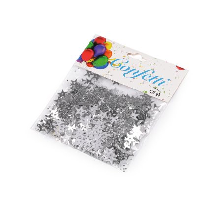 Konfety hvězdy (Varianta 1 (Ø10 mm) stříbrná, Balení 1 sáček)