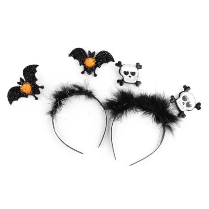 Čelenka do vlasů - Halloween, čarodějnice (Varianta 1 černá netopýr, Balení 1 ks)