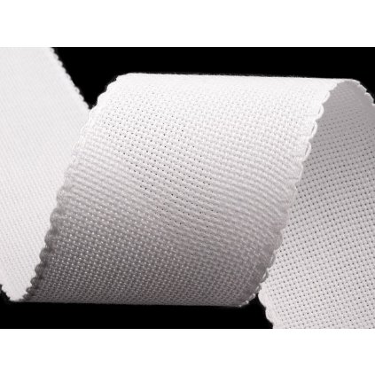 Kanavný pás šíře 70 mm zoubkovka (Varianta 1 bílá přírodní, Balení 1 m)