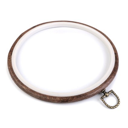 Vyšívací kruh / rámeček k zavěšení Ø20 cm (Varianta hnědá, Balení 1 ks)