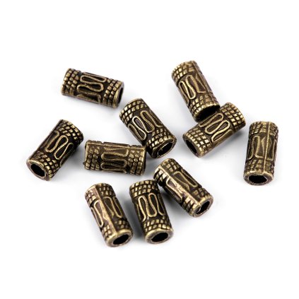 Kovová koncovka na šňůru Ø2 mm / ozdoba (Varianta platina s patinou, Balení 100 ks)