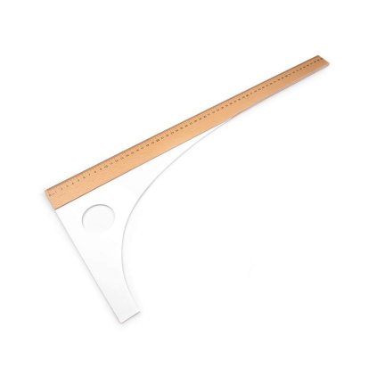 Krejčovský příložník délka 60 cm, 80 cm (Varianta 1- 60 cm přírodní stř., Balení 1 ks)