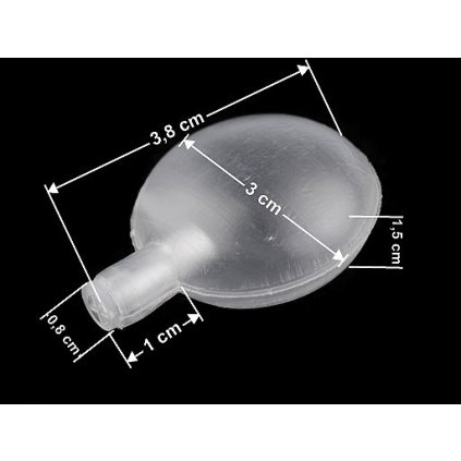 Pískátko do textilních výrobků Ø35 mm (Varianta 2 (Ø35 mm) transparent, Balení 5 ks)