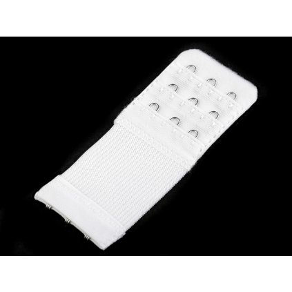 Prodloužení obvodu podprsenky šíře 40 mm trojřadé (Varianta 1 bílá, Balení 1 ks)