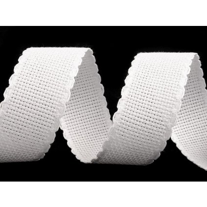 Kanavný pás šíře 30 mm zoubkovka (Varianta 1 bílá, Balení 1 m)