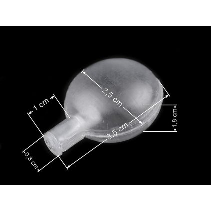 Pískátko do textilních výrobků Ø25 mm (Varianta transparent, Balení 5 ks)