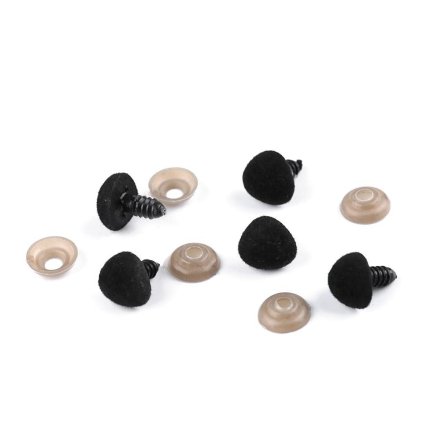Čumák sametový s pojistkou 14x15 mm (Varianta 1 černá, Balení 5 sada)