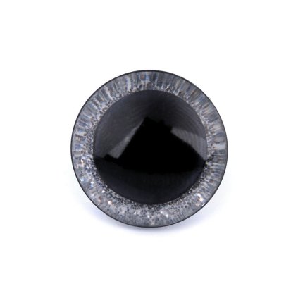 Oči glitrové s pojistkou Ø20 mm (Varianta 1 stříbrná, Balení 4 sada)