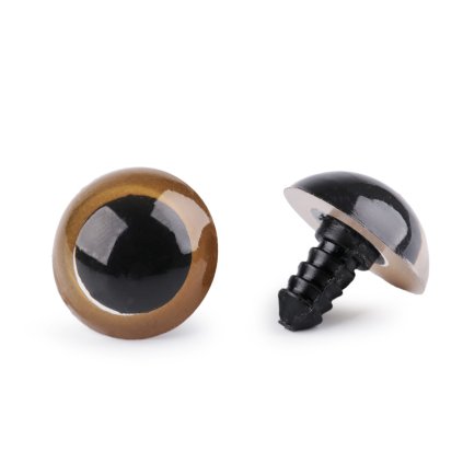 Oči s pojistkou Ø20 mm (Varianta 2 béžová tm., Balení 4 sada)