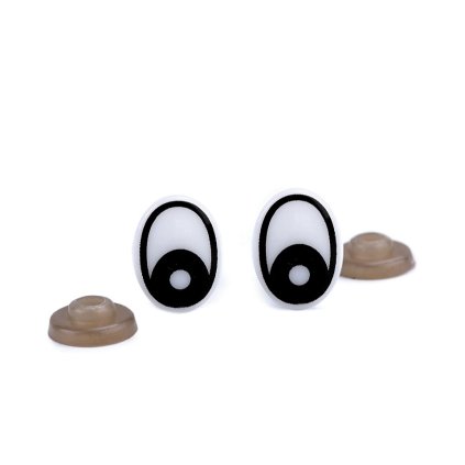 Oči s pojistkou 12x16 mm (Varianta černá, Balení 20 sada)