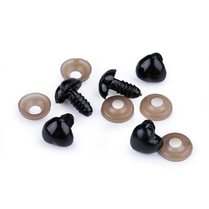 Čumák srdce s pojistkou 12x13 mm (Varianta černá, Balení 5 sada)