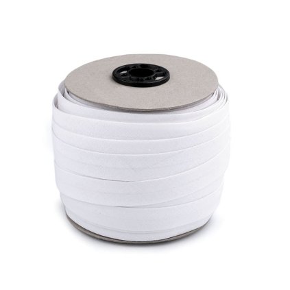 Šikmý proužek bavlněný šíře 18 mm zažehlený (Varianta 1 / 1 bílá, Balení 1 m)