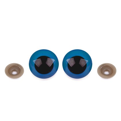 Oči velké s pojistkou Ø30 mm (Varianta 1 modrá, Balení 4 sada)