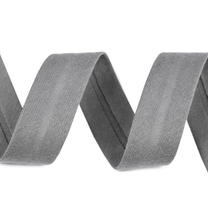 Šikmý proužek bavlněný elastický šíře 20 mm zažehlený (Varianta 5/ 25 černá, Balení 1 m)