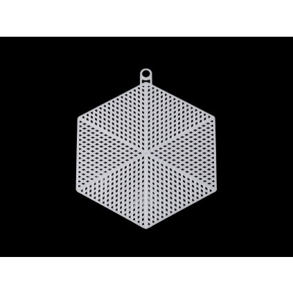 Plastová kanava / mřížka vyšívací vločka (Varianta 2 bílá vločka, Balení 1 ks)