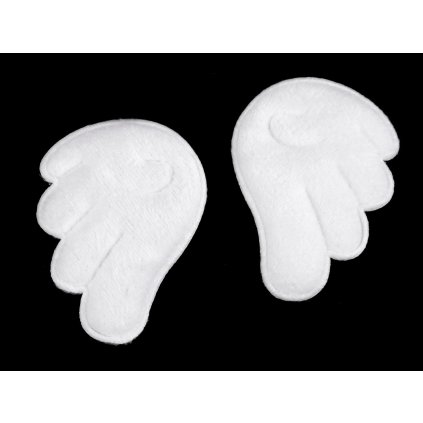 Aplikace křídla / polotovar k výrobě andílků (Varianta bílá, Balení 1 pár)