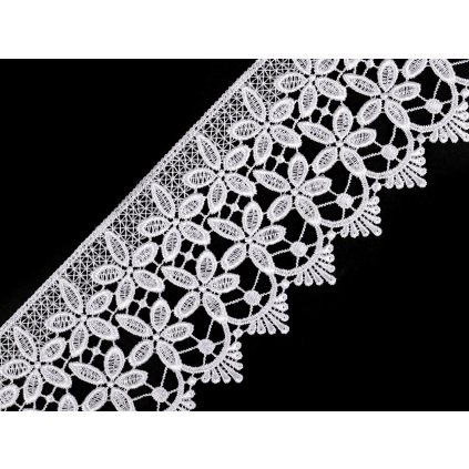 Vzdušná krajka šíře 85 mm (Varianta 2 černá, Balení 1 m)