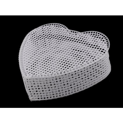 Plastová kanava / mřížka na kabelku srdce (Varianta bílá, Balení 1 sada)