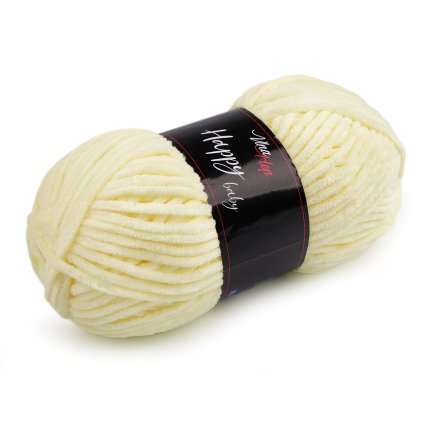 Pletací žinylková příze Happy Baby 100 g (Varianta 2 (41005) krémová nejsvět., Balení 1 ks)
