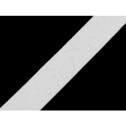 Ramínková pruženka se saténovým vzorem šíře 18 mm (Varianta 1 bílá, Balení 10 m)