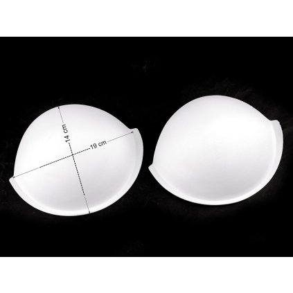 Košíčky do plavek / korzetů s push-up efektem velikost S, M (Varianta 1 (S) bílá, Balení 1 pár)