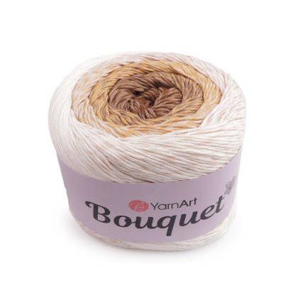 Bavlněná pletací příze Bouquet 250 g (Varianta 1 (701) šedo-bílá modrá, Balení 1 ks)