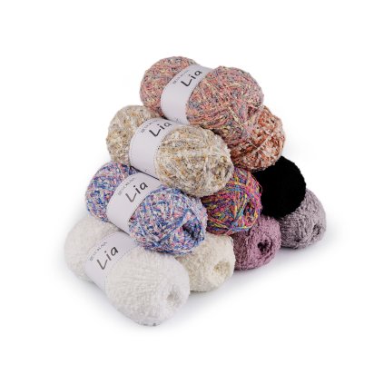 Pletací příze nopková Lia 100 g (Varianta 1 bílá, Balení 1 ks)