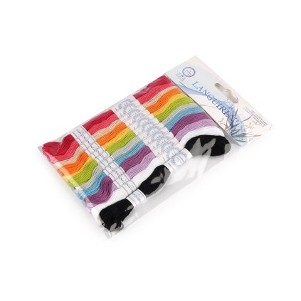 Příze vyšívací typ mouline sada 12 ks/8 m (Varianta 1 mix, Balení 12 ks)