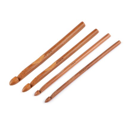Bambusový háček na háčkování vel. 6; 7; 8; 10 (Varianta 1 (6 mm) bambus tmavý, Balení 1 ks)