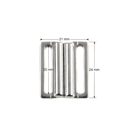 Plavkové zapínání šíře 20 mm kovové (Varianta 1 nikl, Balení 2 pár)