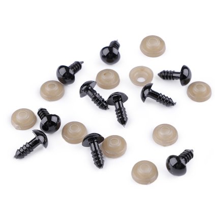 Oči s pojistkou Ø10 mm (Varianta černá, Balení 10 sada)