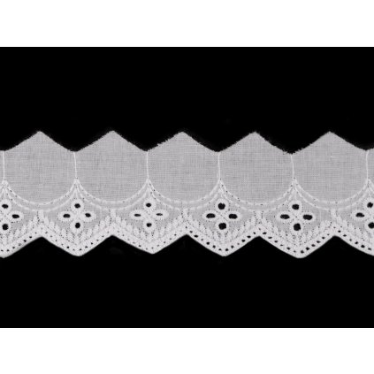 Bavlněná madeira - štykování šíře 45 mm (Varianta 2 Off White, Balení 1 m)