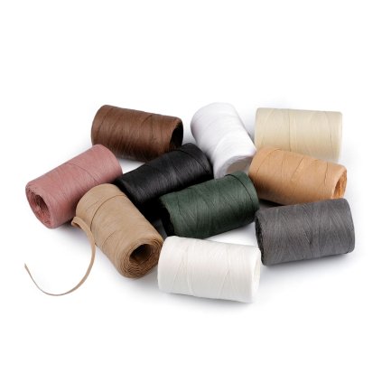 Lýko rafie přírodní, k pletení tašek, šíře 5-8 mm (Varianta 2 krémová světlá, Balení 1 ks)