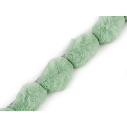 Všívací lemovka / lampas z umělé kožešiny kulatý šíře 3 cm (Varianta 2 béžová, Balení 1 m)