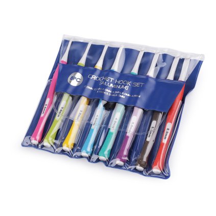 Sada háčků na háčkování se silikonovou rukojetí (Varianta mix, Balení 1 sada)