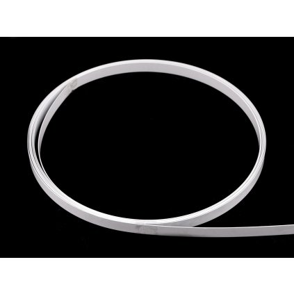 Kostice kovová plochá v metráži šíře 6; 8; 12 mm (Varianta 1 (6 mm) bílá, Balení 4.5 m)