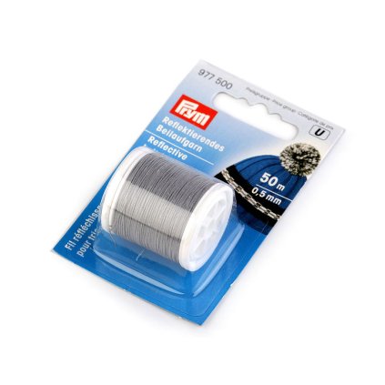 Nitě reflexní připlétací Prym (Varianta stříbrná reflexní, Balení 5 ks)